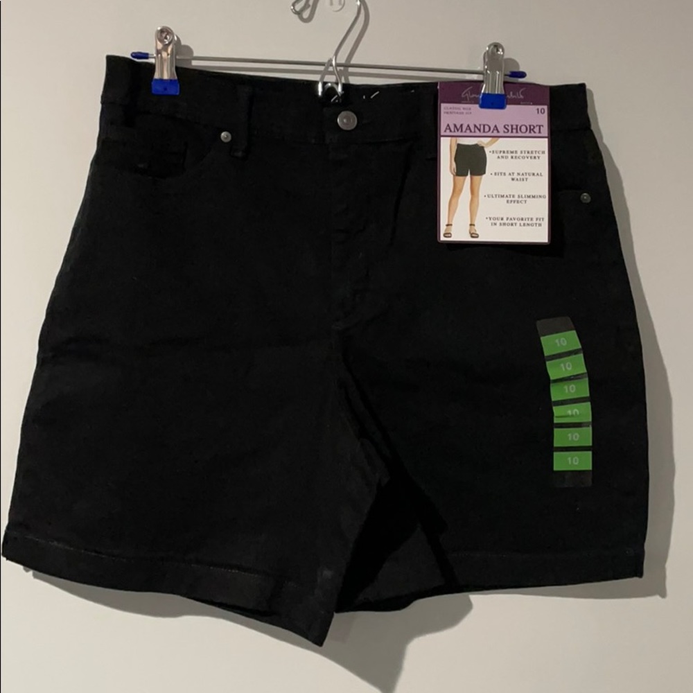 NWT GV Black denim shorts Size 10